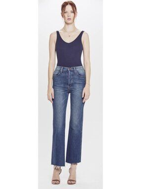 MOTHER The Tripper Weekender Fray in Just One Sip Size 26 High Waist Flare